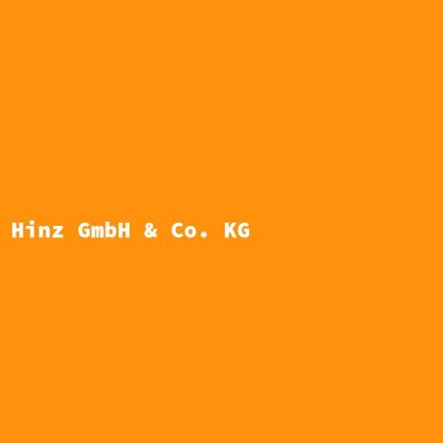 Hersteller: Hinz GmbH &amp; Co. KG