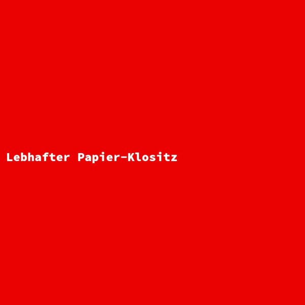 Lebhafter Papier-Klositz
