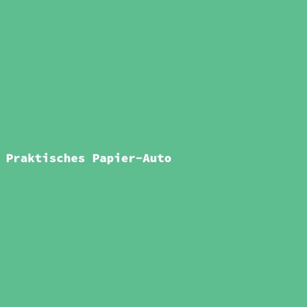 Praktisches Papier-Auto