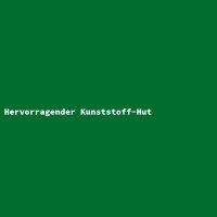 Hervorragender Kunststoff-Hut